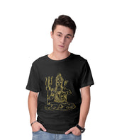 Mens Shiva Golden Foil Tshirt - Main Product View - Spiritual Fashion By Gleespace